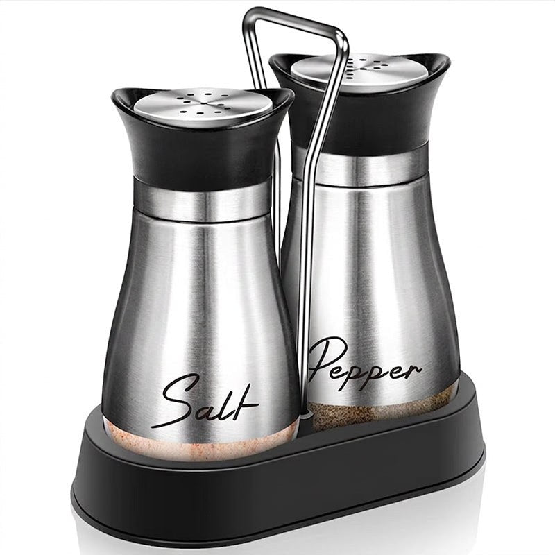 Penguin-Shaped Salt and Pepper Shaker Set with Caddy Stand