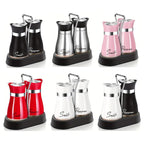 Penguin-Shaped Salt and Pepper Shaker Set with Caddy Stand