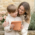 Personalised Engraved Terracotta Plant Pot with Handwritten Name