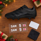 Personalised Football Boot Name and Flag Transfer Kit