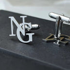 Personalised Initial Cufflinks in Stainless Steel, Gift for Him