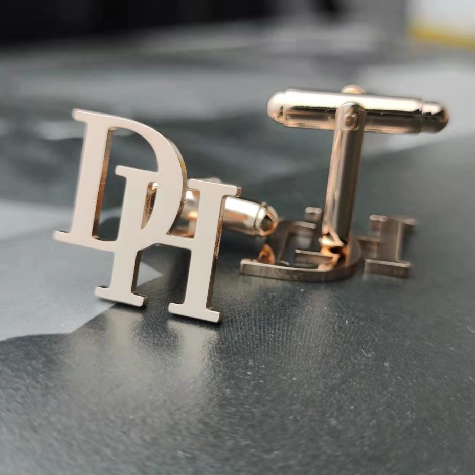 Personalised Initial Cufflinks in Stainless Steel, Gift for Him