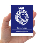 Personalised Metal Football Trading Card with Photo and Name
