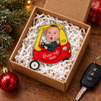 Personalised Photo Car Mirror Hanger with Drive Safe Message