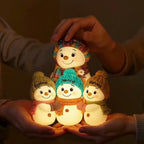 Personalised Snowman Family LED Night Light with Names