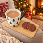 Personalised Tea and Biscuit Board – Engraved Wooden Mug Coaster
