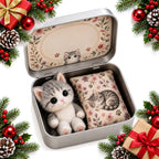 pocket hug mini plush cat in a gift tin with comforting message — Christmas stocking filler gift