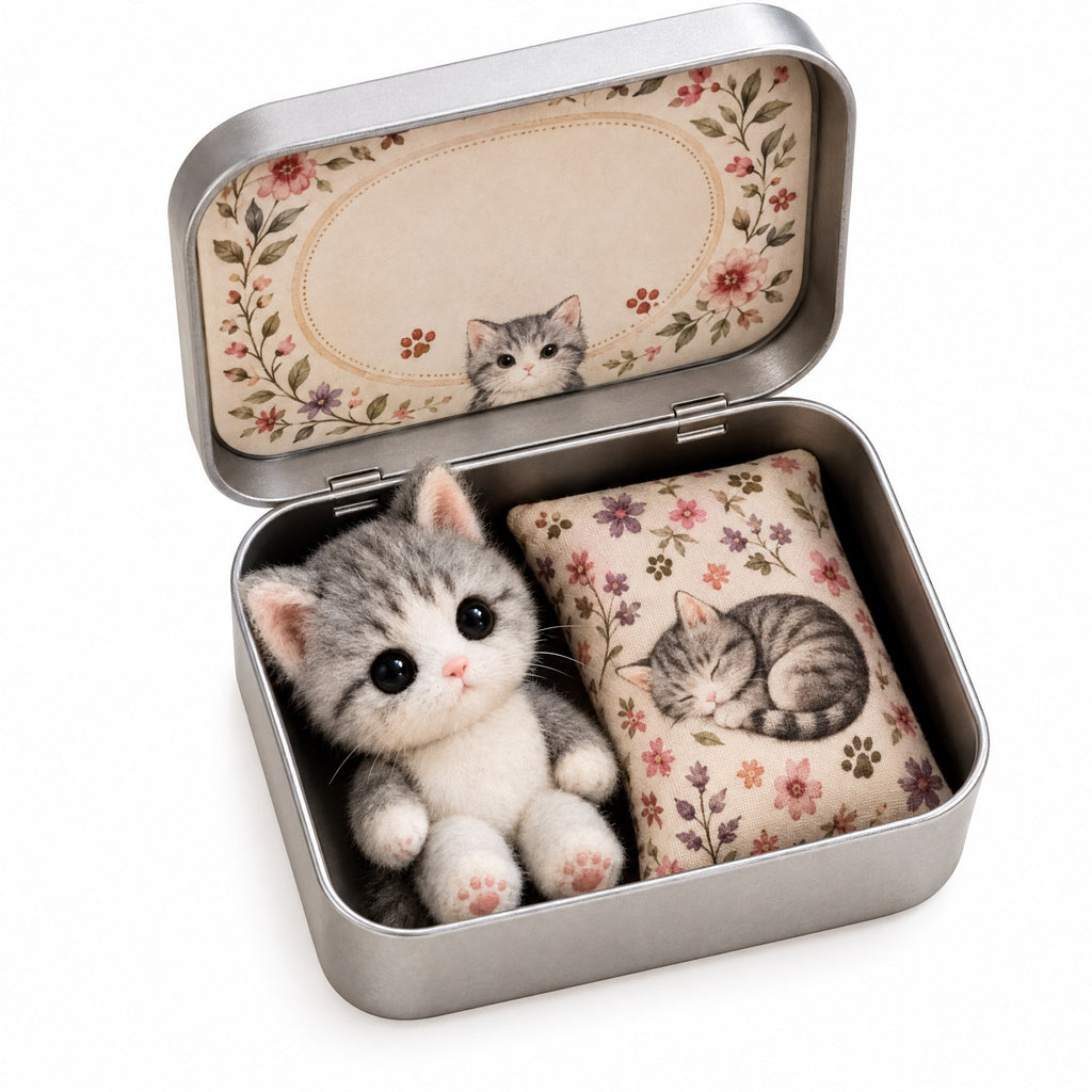 Pocket Hug Mini Plush Cat in a Gift Tin with Comforting Message