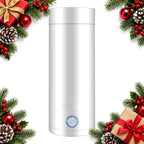 portable 400ml travel kettle and thermal cup with auto shut off uk plug — Christmas stocking filler gift