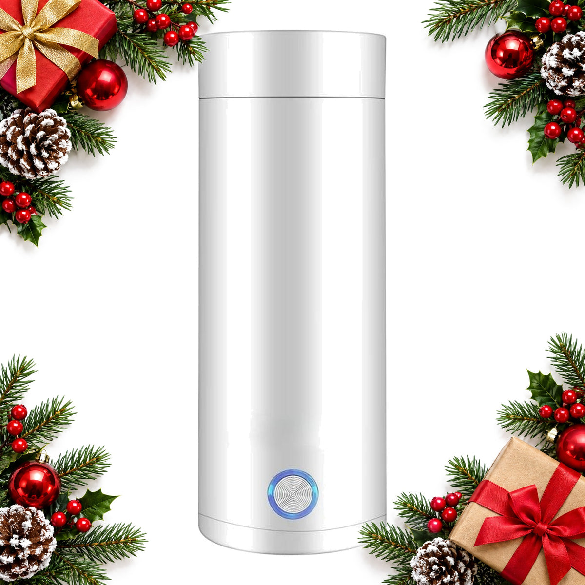 portable 400ml travel kettle and thermal cup with auto shut off uk plug — Christmas stocking filler gift