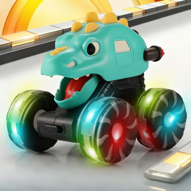 Press and Go Light-Up Dinosaur Toy Car – Gift for Toddlers