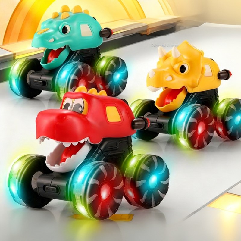 Press and Go Light-Up Dinosaur Toy Car – Gift for Toddlers