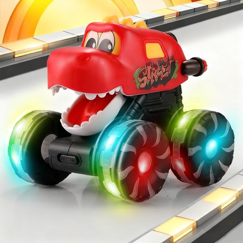 Press and Go Light-Up Dinosaur Toy Car – Gift for Toddlers