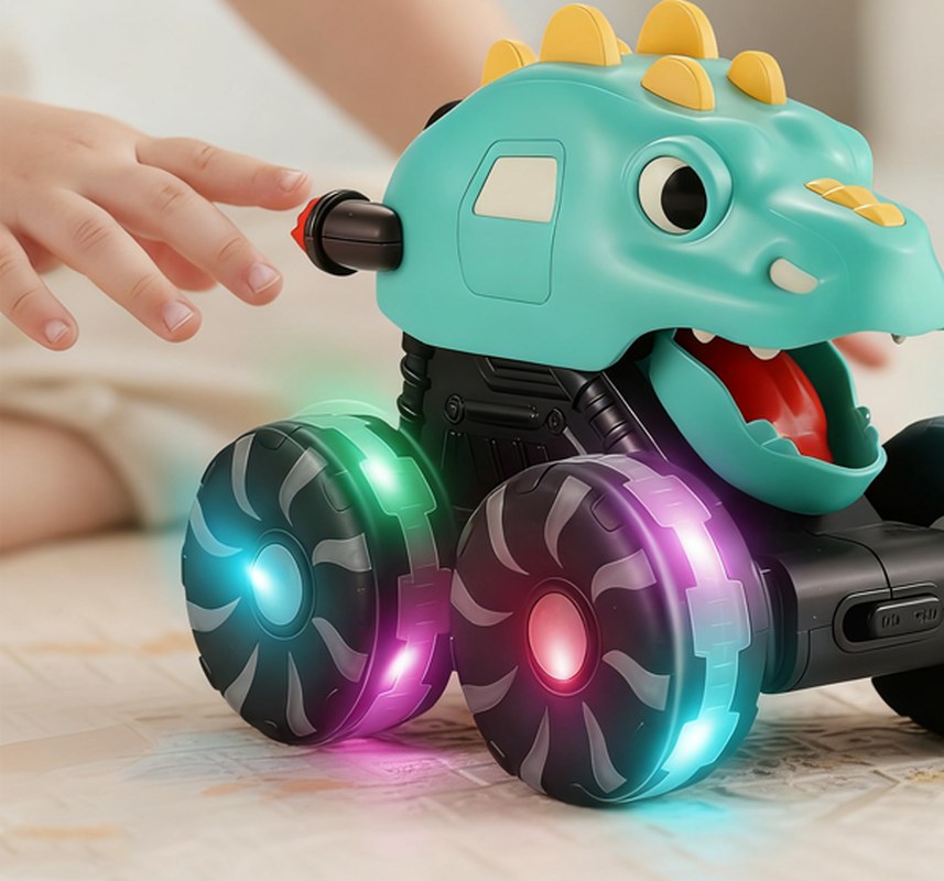 Press and Go Light-Up Dinosaur Toy Car – Gift for Toddlers
