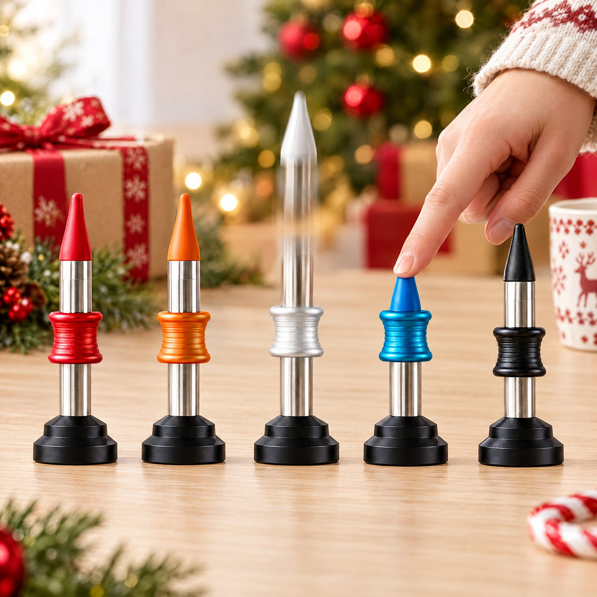 Press-and-Pop Bouncing Desk Fidget Toy, One-Hand Stress Toy