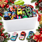 pull back mini racing cars in a storage box sets of 20 30 or 50 cars — Christmas stocking filler gift