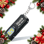 rechargeable mini led keyring torch with magnetic base — Christmas stocking filler gift