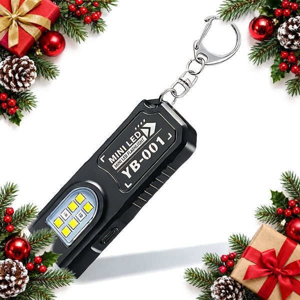 Rechargeable Mini LED Keyring Torch with Magnetic Base