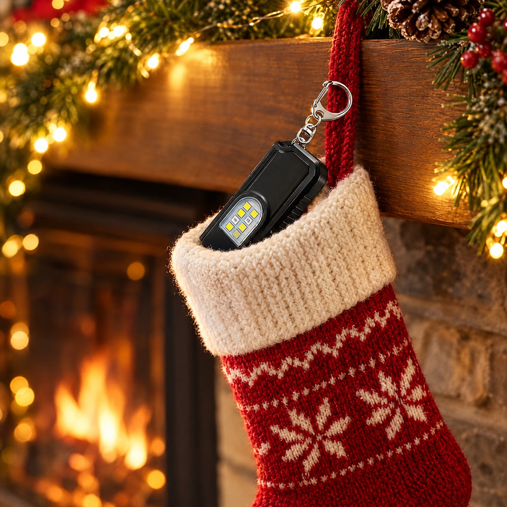 Rechargeable Mini LED Keyring Torch with Magnetic Base