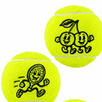 Retro Cartoon Tennis Balls, Tube of 3 for Tennis and Padel