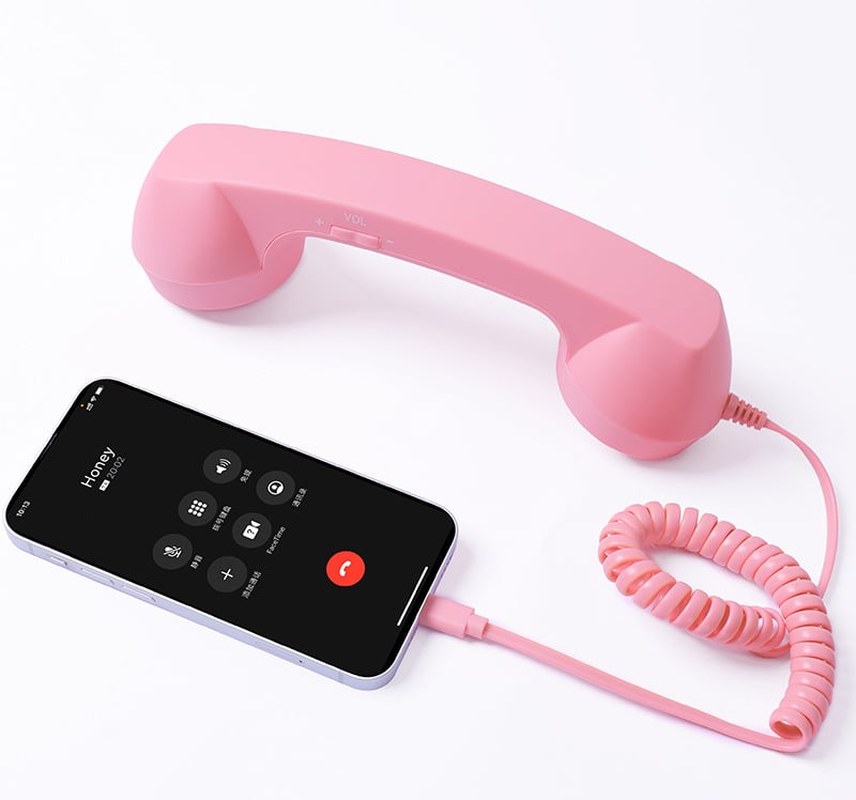 Retro Telephone Handset for USB-C Phones – Fun Vintage Call Receiver