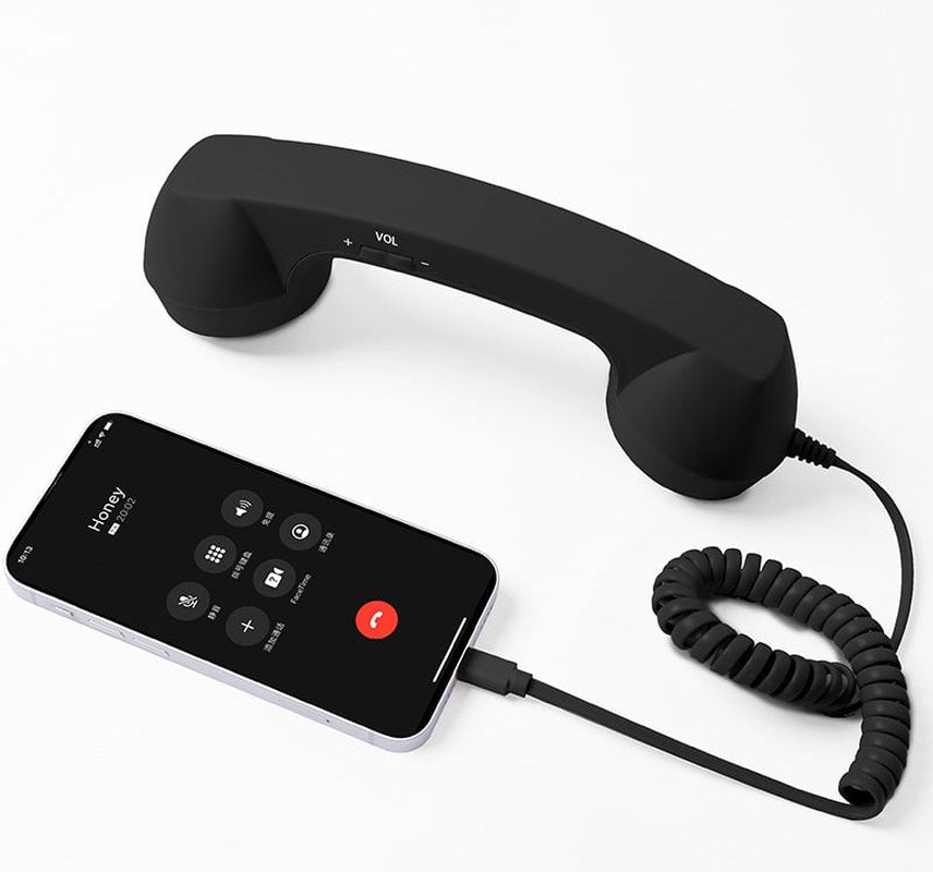 Retro Telephone Handset for USB-C Phones – Fun Vintage Call Receiver