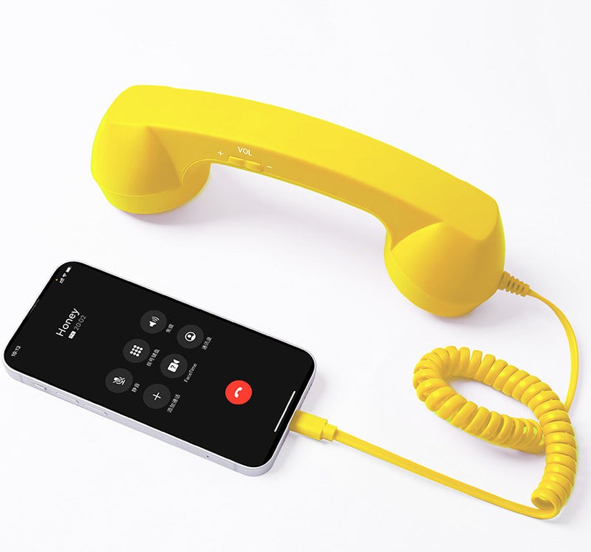 Retro Telephone Handset for USB-C Phones – Fun Vintage Call Receiver