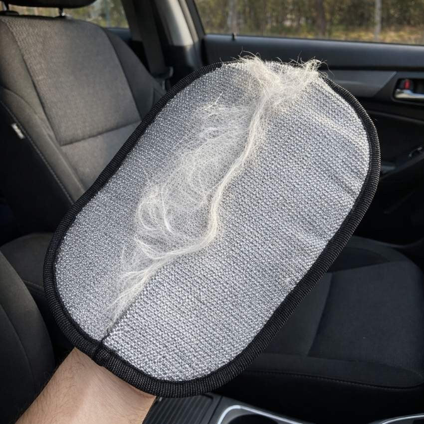 Reusable Pet Hair Removal Glove for Sofas, Clothes and Car Seats
