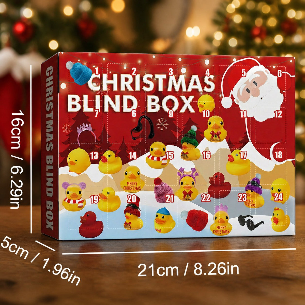 Rubber Duck Advent Calendar with 24 Festive Mini Ducks
