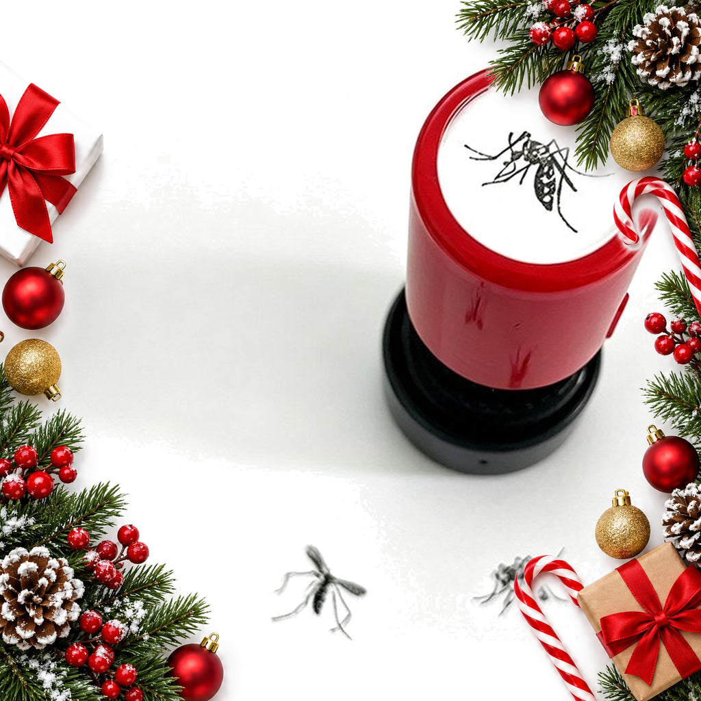 self inking mosquito prank stamp with washable ink refill funny gift — Christmas stocking filler gift
