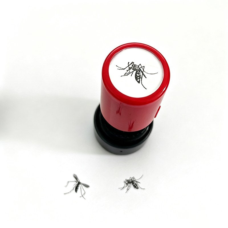Self-Inking Mosquito Prank Stamp with Washable Ink Refill – Funny Gift