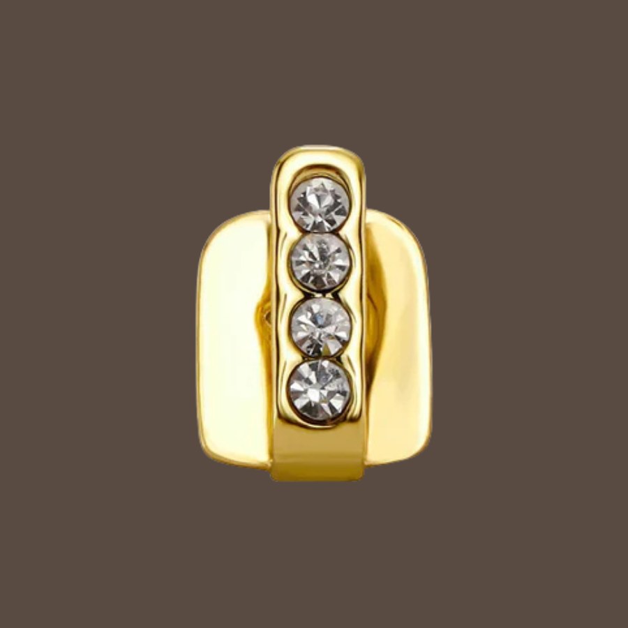Set of 5 One-Size Fashion Grillz in Assorted Gold and Silver Styles