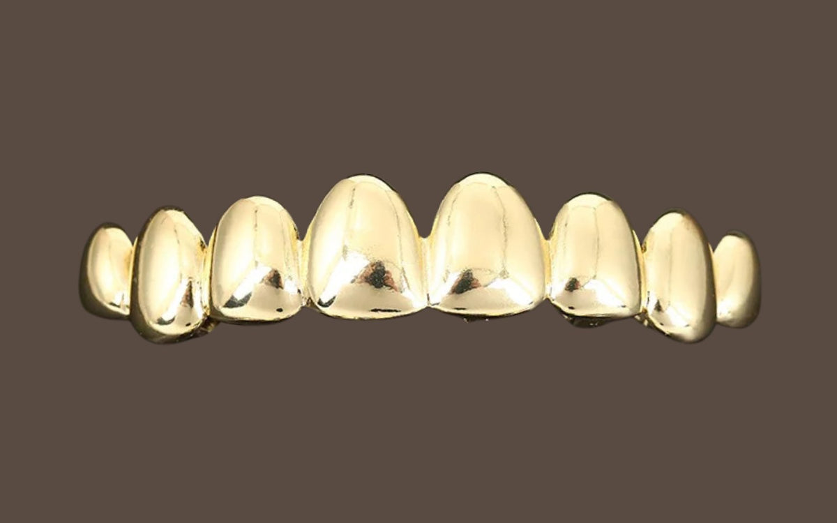 Set of 5 One-Size Fashion Grillz in Assorted Gold and Silver Styles