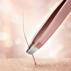 Slanted Precision Eyebrow Tweezers with Lash and Brow Comb
