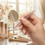 Slanted Precision Eyebrow Tweezers with Lash and Brow Comb