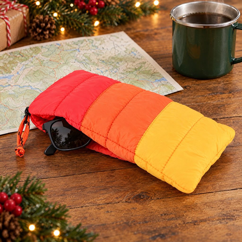 Sleeping Bag Sunglasses Case – Padded Quilted Pouch for Your Shades