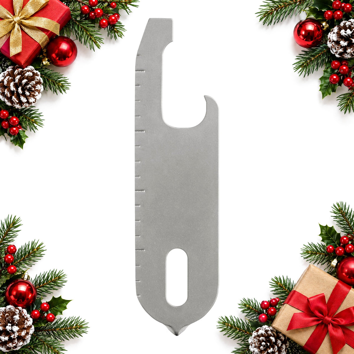 slim 9 in 1 keyring multi tool with bottle opener and box cutter — Christmas stocking filler gift
