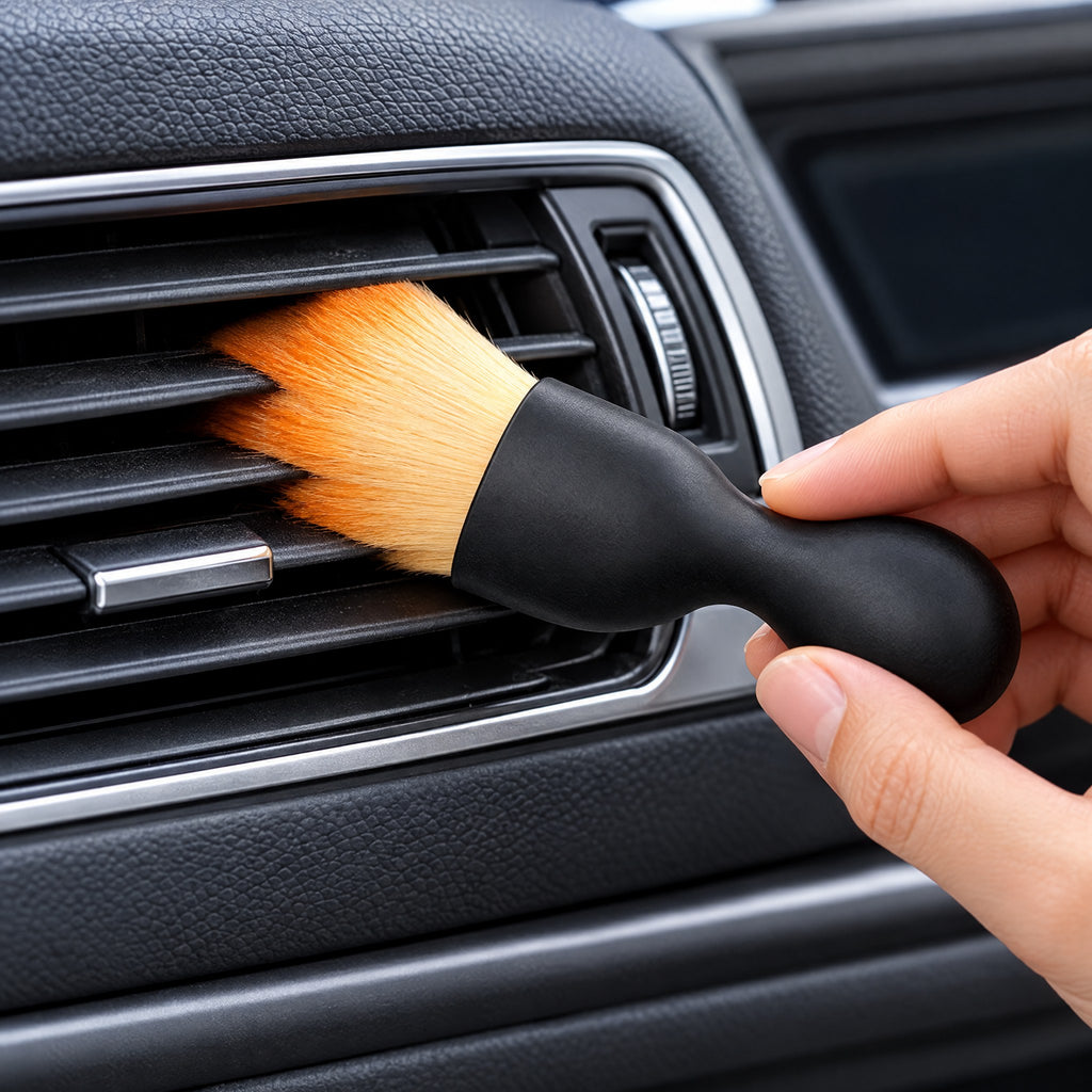 Soft Car Interior Detailing Brush with Protective Dust Cap