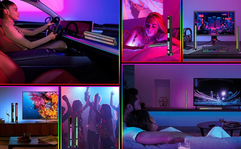 Sound-Reactive RGB LED Light Bar – Music Level Lights with App