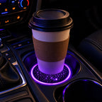 Starry LED Car Cup Holder Coasters, Pack of 2, USB Rechargeable