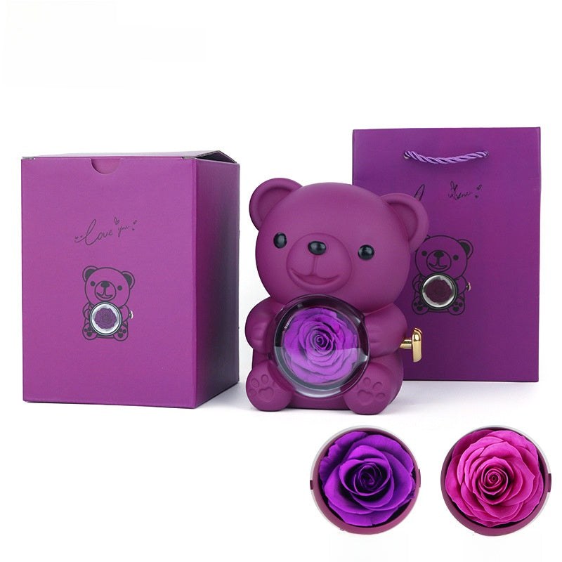 A preserved rose that keeps its colour