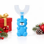 Teddy Bear U-Shaped Kids Toothbrush – Soft Silicone 360° Brush
