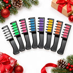 Temporary Hair Chalk Comb Set – Wash-Out Colour Streaks in 8 or 12 Shades