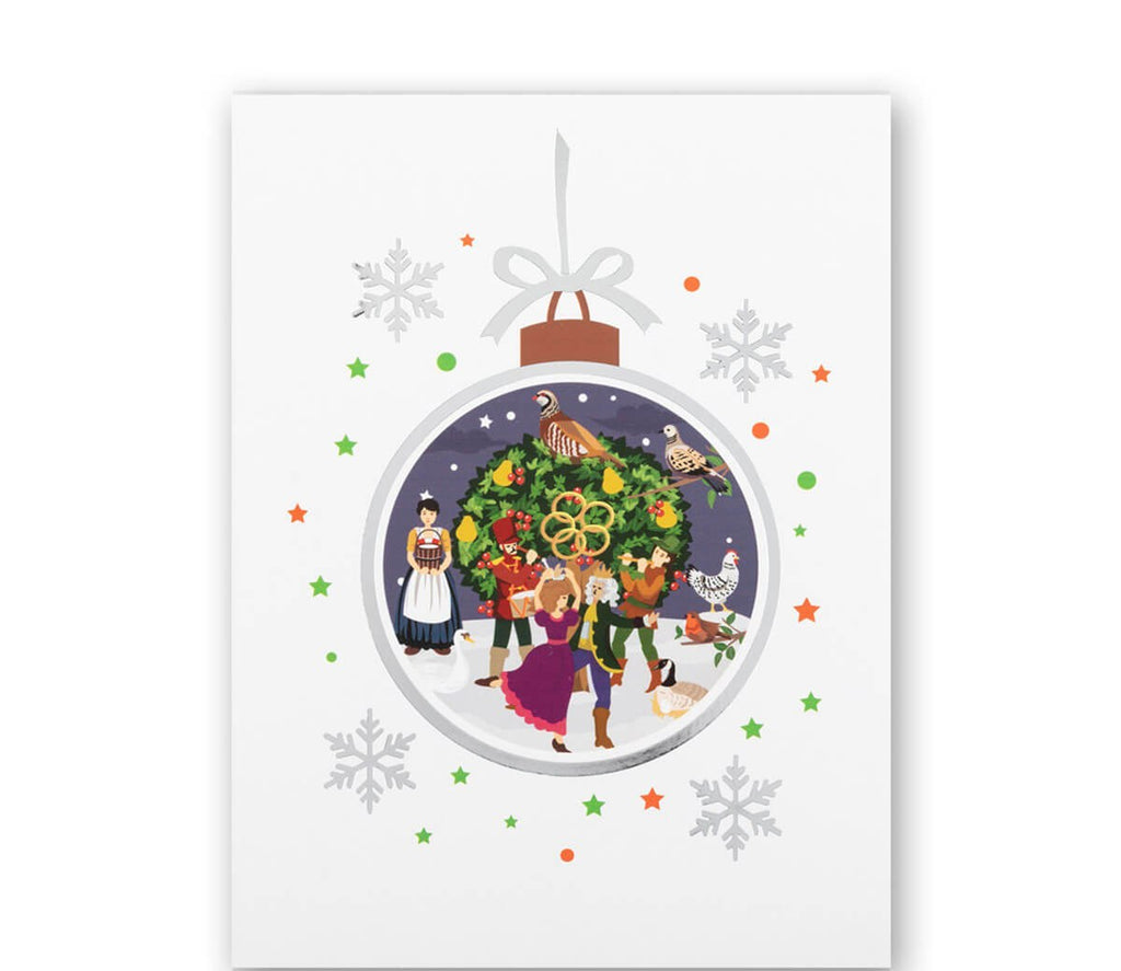 Twelve Days of Christmas 3D Pop-Up Card with Message Notecard