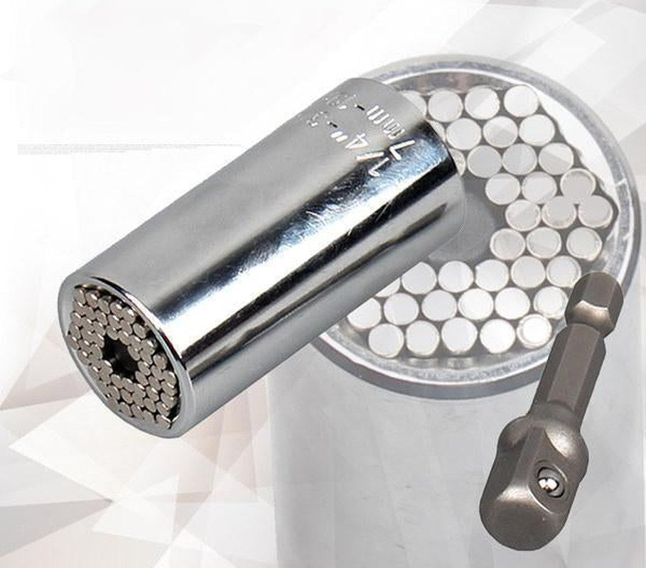 Universal Grip Socket with Drill Adapter – One Socket, Many Sizes