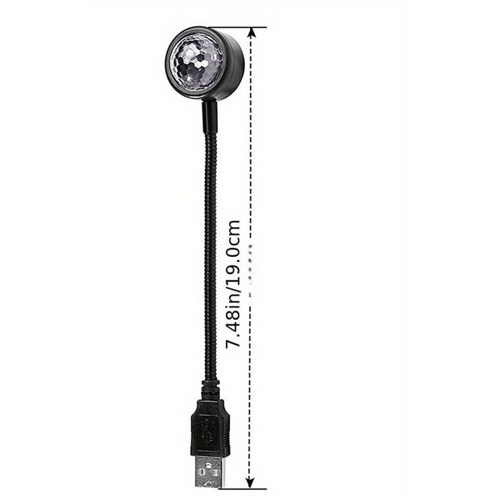 USB Colour-Changing Disco Ball Light for Car and Bedroom