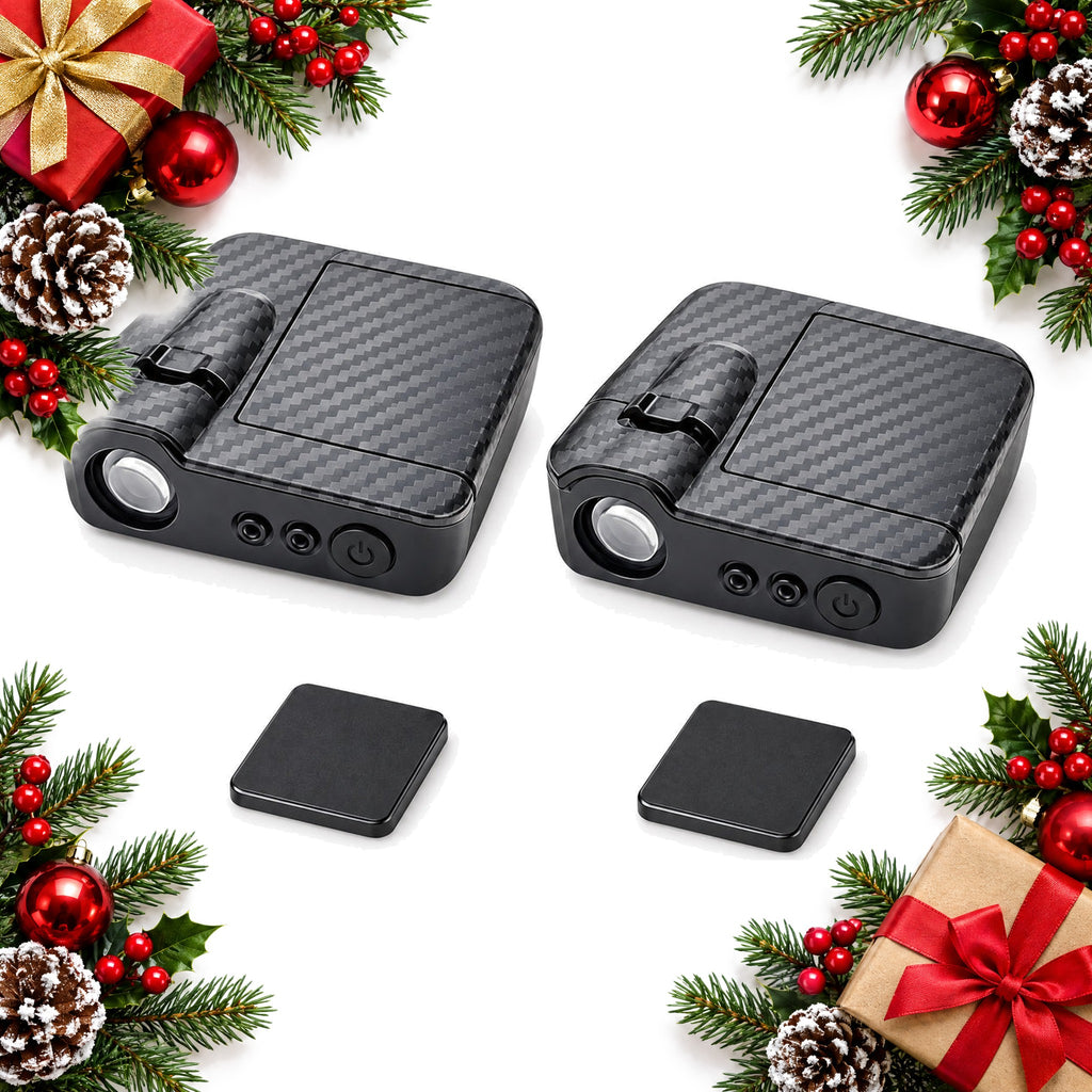 wireless led car door welcome light projectors pack of 2 — Christmas stocking filler gift