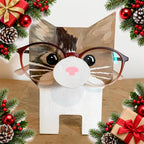wooden animal glasses holder stand for desk or bedside — Christmas stocking filler gift