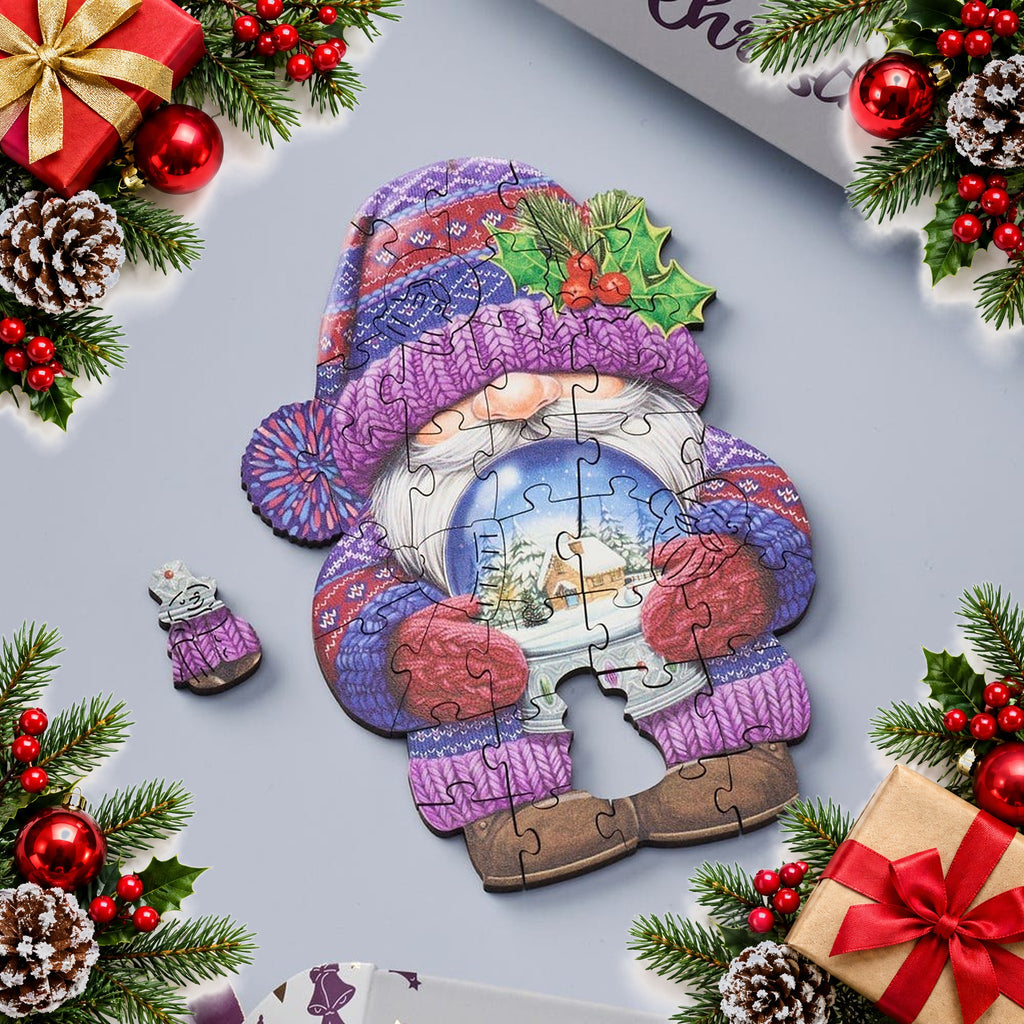 wooden puzzle christmas crackers set of 4 or 6 mini jigsaws — Christmas stocking filler gift