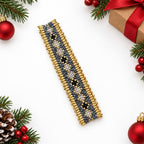 Woven Glass Bead Loom Bracelet – Boho Gift for Her